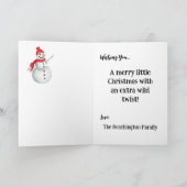 ** 10 Colorful Whimsical Christmas Girl Gift AP97 サンキューカード (内部)