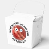 10 Custom Cricket Theme Party BLUE EYES Happy Face フェイバーボックス (正面)