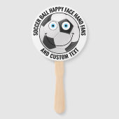 10 Custom Soccer Theme Party BLUE EYES Happy Face ハンドファン (裏面)