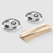 10 Custom Soccer Theme Party BLUE EYES Happy Face ハンドファン (組立なし)