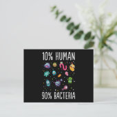 10 Human 90 Bacteria Microbiology Print Gift Tee ポストカード (スタンド正面)