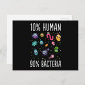 10 Human 90 Bacteria Microbiology Print Gift Tee ポストカード (正面/裏面)