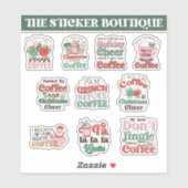 10 In Oneかわいいフェスティバルコーヒーとクリスマス応援 シール (シート)