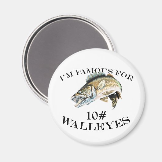 10 LB Walleyesで有名カスタマイズ マグネット (正面/裏面)