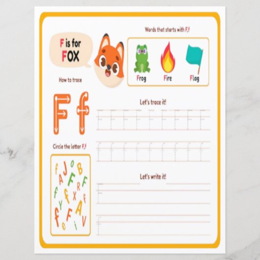 10 Learn To Spell Letter F Teacher Home Schooling (正面)