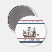 10 mayflower plymouthコロニー マグネット (正面/裏面)