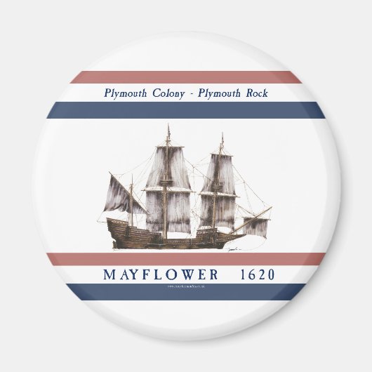 10 mayflower plymouthコロニー マグネット (正面)