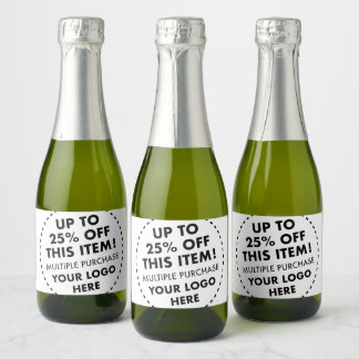 10 Mini Champagne Bottle Labels 25% OFF Bulk Buy スパークリングワインラベル