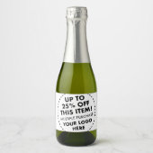 10 Mini Champagne Bottle Labels 25% OFF Bulk Buy スパークリングワインラベル (正面)