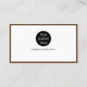 10 Modern Brown Logo Promote Company Brand Name  名刺 (裏面)