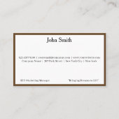 10 Modern Brown Logo Promote Company Brand Name  名刺 (正面)