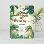 10-o-saurusレックスボーイディーノ誕生日パーティー 招待状 (スタンド正面)