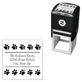 10 Pawプリント – 正方形の自己インク入力スタンプ セルフインキングスタンプ (インサイチュ)