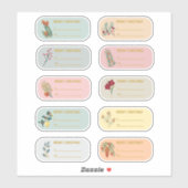 10 pcフローラと金ゴールドクリスマスギフトラベルシール シール (シート)