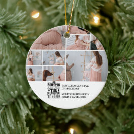 10 Photo Christmas Tree Pregnancy Announcement セラミックオーナメント