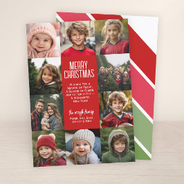 10 Photo Collage -縁どレトロのダウストライプンロード シーズンカード