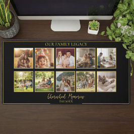 10 Photo Collage Family Name Minimalist Desk Mat デスクマット