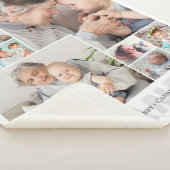 10-Photo Collage Grandma Gift シェルパブランケット (3/4)