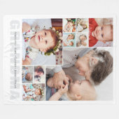 10-Photo Collage Grandma Gift フリースブランケット (正面(横))