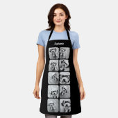 10 Photo Collage Stacked -白黒スクリプト名 エプロン (着用した状態)