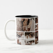 10 Photo Minimialist Our First Christmas Married ツートーンマグカップ (左)