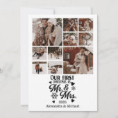 10 Photo Snowflakes Christmas Mr and Mrs  シーズンカード (正面)