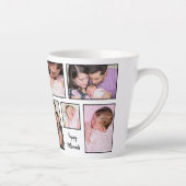 10 Photos Collageの引用文インスパイアタイポグラフィ カフェラテマグ (右)