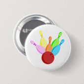 10 Pinのボーリング 缶バッジ (正面&裏面)