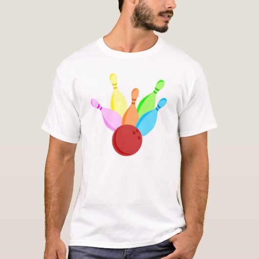 10 Pinのボーリング Tシャツ (正面)