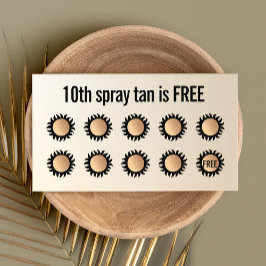 10 Punch Spray Tan Visitお客様ロイヤリティ ロイヤリティカード