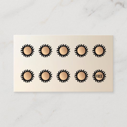 10 Punch Spray Tan Visitお客様ロイヤリティ ロイヤリティカード (正面)