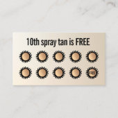 10 Punch Spray Tan Visitお客様ロイヤリティ ロイヤリティカード (正面)