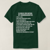 10 Rules Dating My Granddaughter Tee Overprotectiv Tシャツ (デザイン正面)
