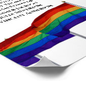 10 Table Gay Pride Wedding Rainbow Seating Chart ポスター (角)