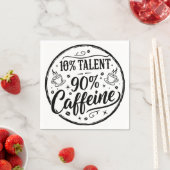 10% Talent 90% Caffeine スタンダードカクテルナプキン (インサイチュ)