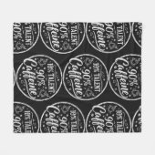 10% Talent 90% Caffeine フリースブランケット (正面(横))