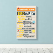 10 Things That Require Zero Talent キャンバスプリント (インサイチュ (ウッドフロア))