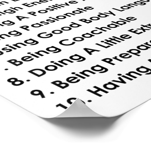 10 Things That Require Zero Talent Motivational  ポスター (角)