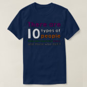 10 types of people  tシャツ (デザイン正面)