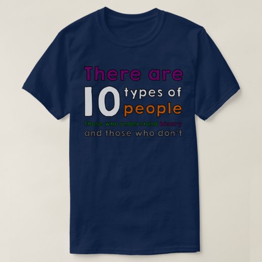10 types of people tシャツ (デザイン正面)