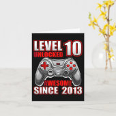 10 Unlocked 素晴らし 2013ビデオゲーム10誕生日 カード (黄色い花)