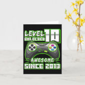 10 Unlocked 素晴らし 2013ビデオゲーム10誕生日 カード (黄色い花)