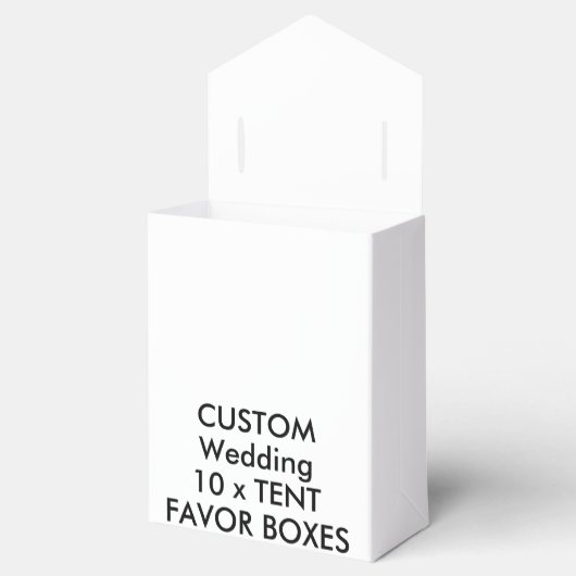 10 xカスタムウェディングテント好意ボックスブラックリボン フェイバーボックス (オープン)