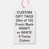 10 xカスタムパーソナライズされたクラフトラベル ギフトタグ (正面)