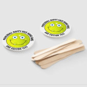 10 xカスタムパーティーブルーアイズハッピー顔 ハンドファン (組立なし)