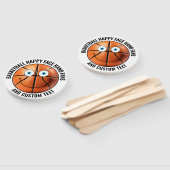 10 xカスタムパーティーブルーアイズハッピー顔 ハンドファン (組立なし)