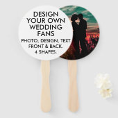 10 xカスタムベージュ色パーソナライズされたの結婚ファン ハンドファン (正面&裏面)