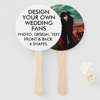 10 xカスタムベージュ色パーソナライズされたの結婚ファン ハンドファン