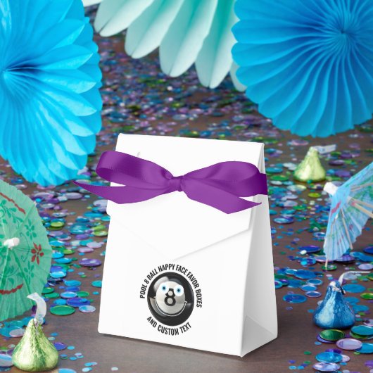 10 xカスタムボールプール8ボールブルーアイズハッピー顔 フェイバーボックス (パーティー)