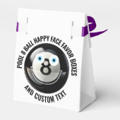 10 xカスタムボールプール8ボールブルーアイズハッピー顔 フェイバーボックス (裏面サイド)